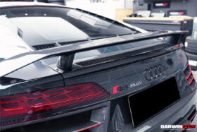 DarwinPro Aerodynamics DarwinPRO R8 GEN2 Coupe ONLY GT Style Carbon Fiber Trunk Wing with Base - Image 2