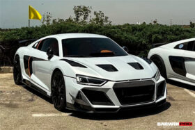 DarwinPro Aerodynamics DarwinPRO R8 Coupe & Spyder iMPII Carbon Fiber Side Skirts Add on - Image 2