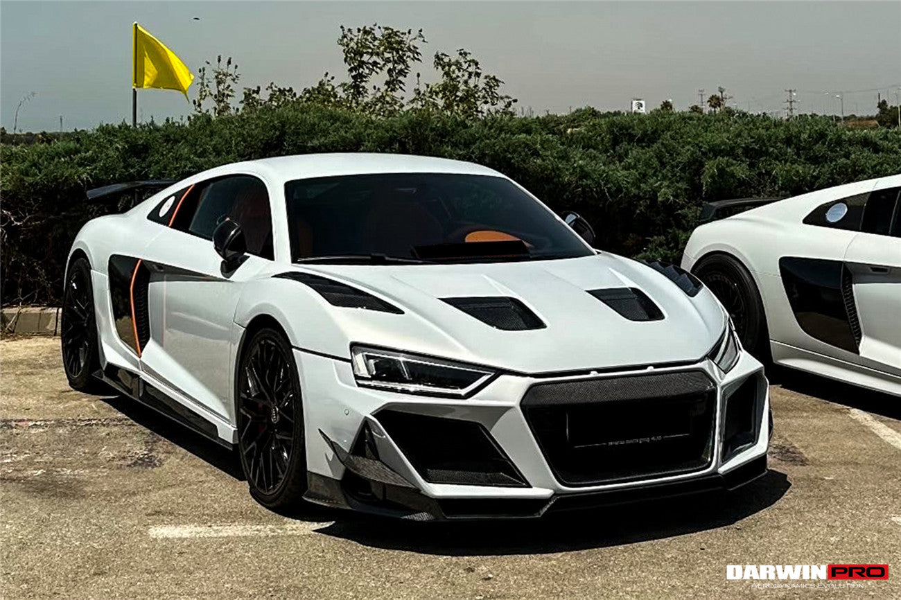 DarwinPro Aerodynamics DarwinPRO R8 Coupe & Spyder iMPII Carbon Fiber Side Skirts Add on - Image 2