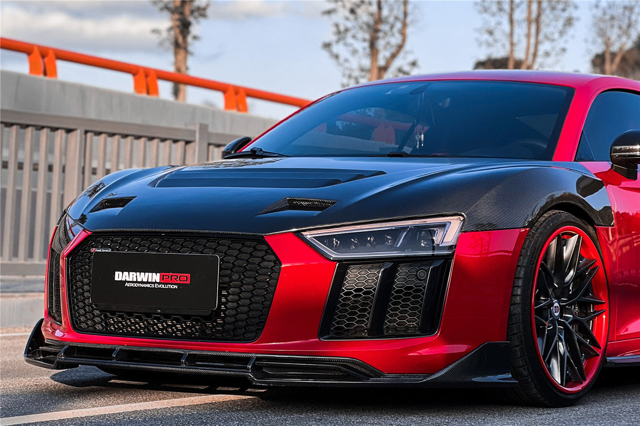 DarwinPro Aerodynamics DarwinPRO R8 GEN2 Coupe & Spyder iMP Performance Carbon Fiber Front Lip