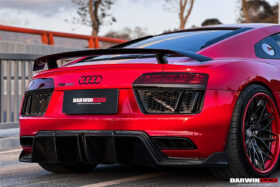 DarwinPro Aerodynamics DarwinPRO R8 GEN2 Coupe ONLY GT Style Carbon Fiber Trunk Spoiler Wing - Image 8