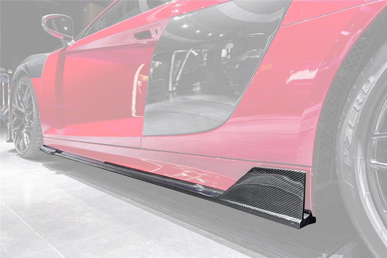 DarwinPro Aerodynamics DarwinPRO R8 Coupe iMP Performance Carbon Fiber Side Skirts Under Board