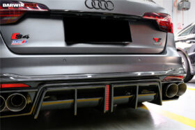 DarwinPRO 2020-2025 Audi S4 Avant B9.5 BKSS Style Carbon Fiber Rear Diffuser with exhasut tips - image 10
