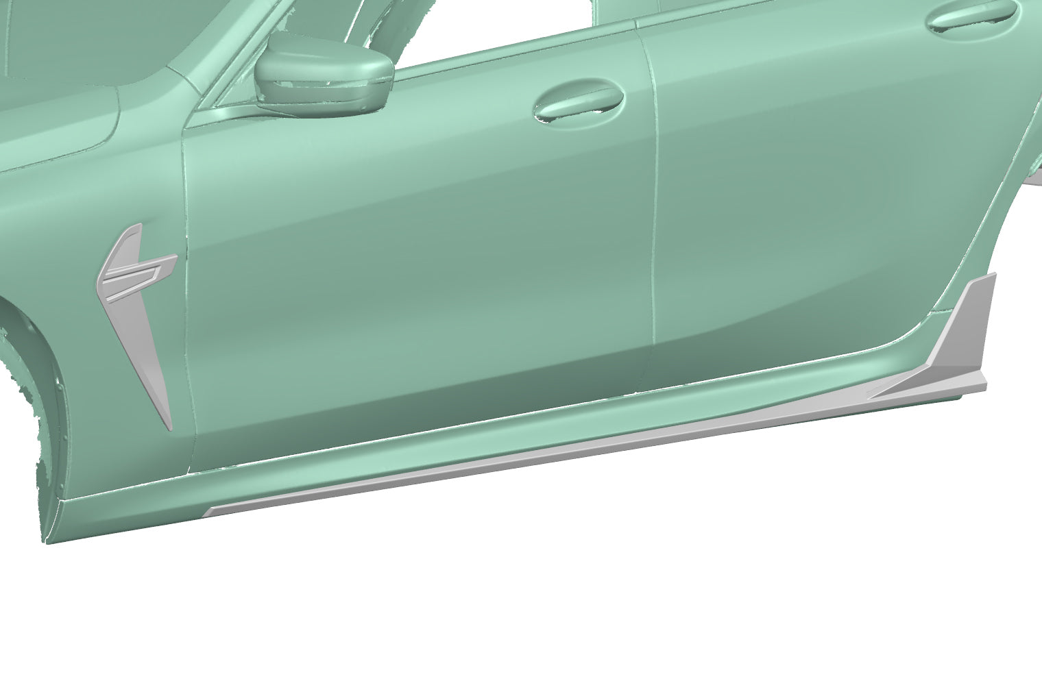 DarwinPRO 2019-2025 BMW M8 F93 8 Series G16 AD Style Autoclave Carbon Fiber Side Skirts