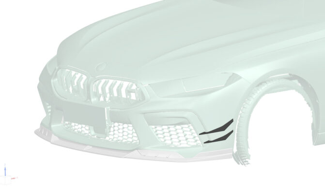 DarwinPRO 2019-2025 BMW M8 F91 F92 F93 AD Style Autoclave Carbon Fiber Front Bumper Canards