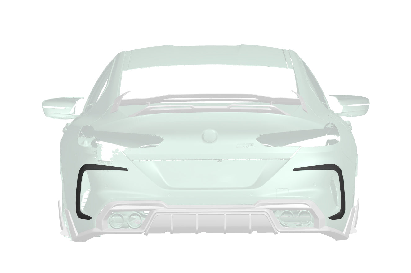 DarwinPRO 2019-2025 BMW M8 F93 AD Style Autoclave Carbon Fiber Rear Bumper Side Vent Trims