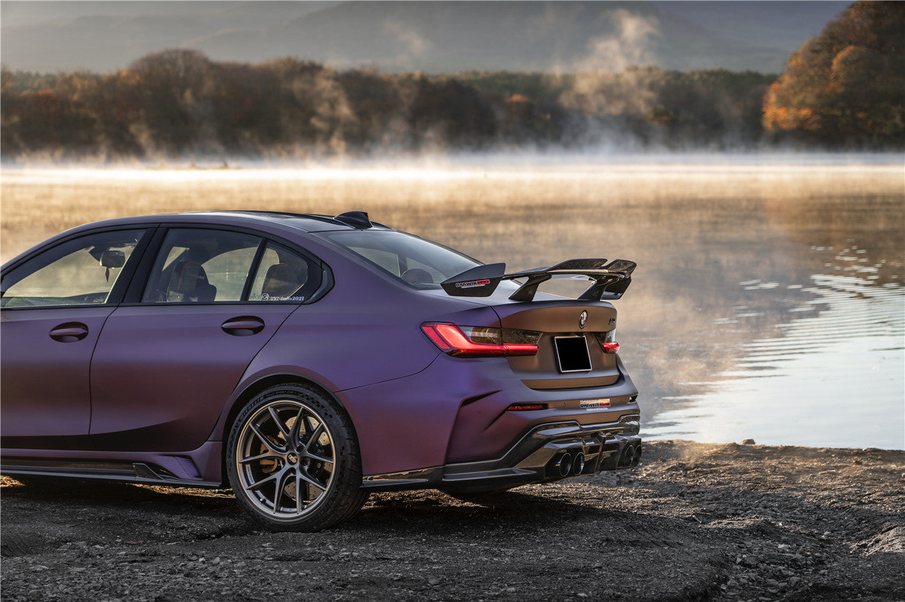 DarwinPRO 2021-UP BMW M3 G80 G20 BKSSII Style Carbon Fiber Trunk Spoiler