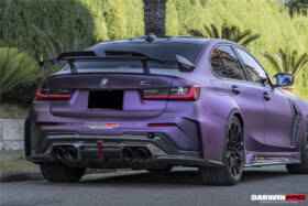 DarwinPRO 2021-UP BMW M3 G80 G20 BKSSII Style Carbon Fiber Trunk Spoiler - image 8