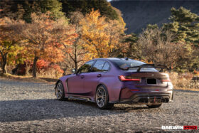DarwinPRO 2021-UP BMW M3 G80 G20 BKSSII Style Carbon Fiber Trunk Spoiler - image 4