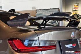 DarwinPRO 2021-UP BMW M3 G80 3 Series G20 M4 G82 4 Series G22 BKSSII Style Carbon Fiber Trunk Wing With Aluminum Slloy Wing Legs - image 8