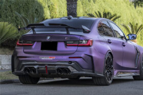 DarwinPRO 2021-UP BMW M3 G80 BKSSII Style Rear Bumper With Exhaust Tips - image 1