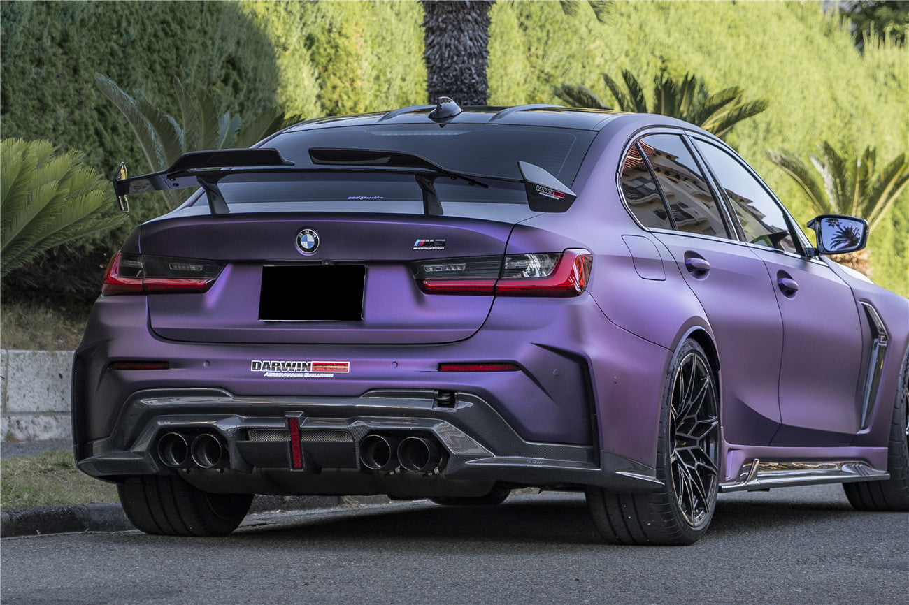 DarwinPRO 2021-UP BMW M3 G80 BKSSII Style Rear Bumper With Exhaust Tips