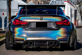 DarwinPRO 2014-2023 BMW M4 GTS2 Style Carbon Fiber Trunk Spoiler - image 3