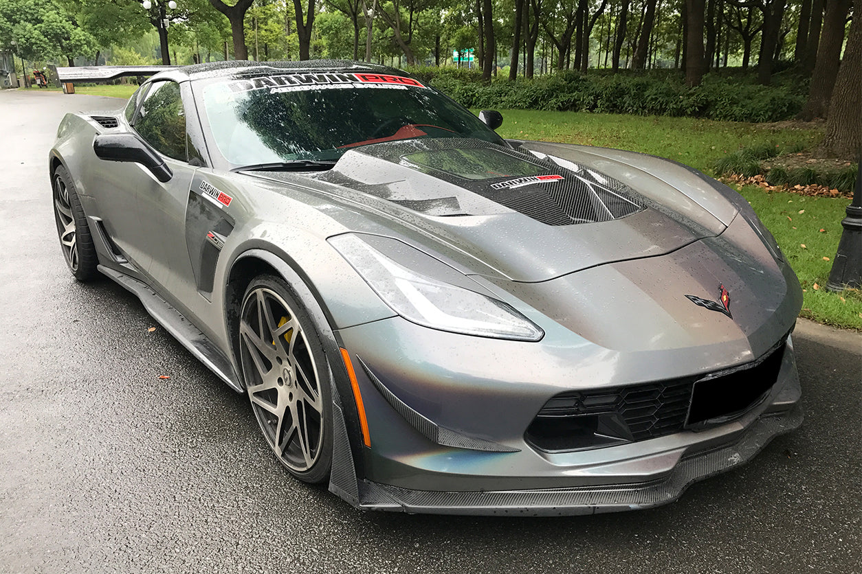 DarwinPRO 2013-2019 Corvette C7 Z51 Z06 Grandsport Carbon Fiber Canards