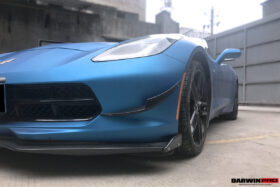 DarwinPRO 2013-2019 Corvette C7 Z51 Z06 Grandsport Carbon Fiber Satge3 Style Front Lip with Satge2 Winglets - image 2