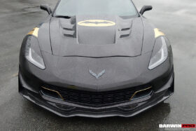 DarwinPRO 2013-2019 Corvette C7 Z51 Z06 Grandsport Carbon Fiber Front Lip (No Winglets) - image 3