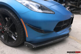 DarwinPRO 2013-2019 Corvette C7 Z51 Z06 Grandsport Carbon Fiber Satge3 Style Front Lip with Satge2 Winglets - image 4