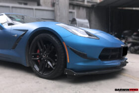 DarwinPRO 2013-2019 Corvette C7 Z51 Z06 Grandsport Carbon Fiber Front  Lip Winglets - image 2