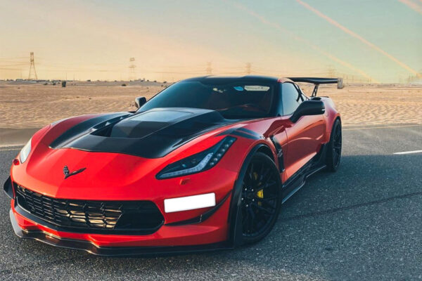 DarwinPRO 2013-2019 Corvette C7 Z51 Z06 Grandsport Carbon Fiber Front Lip with Winglets