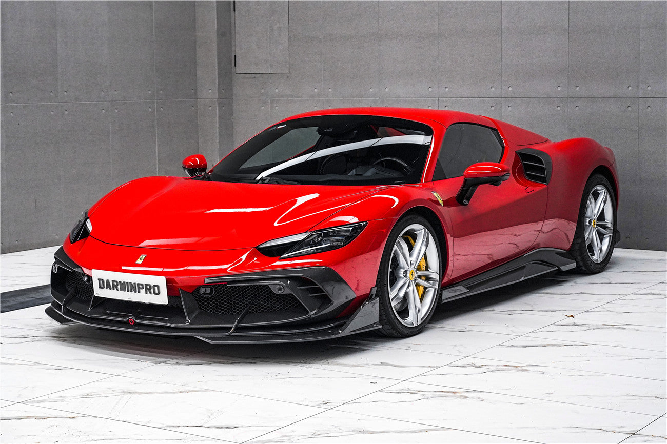 DarwinPRO 2022-2026 Ferrari 296 GTB & GTS Type F171 iMP Style Carbon Fiber Full Kit (For Surround View Camera System Bumper Only)