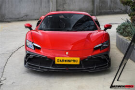 DarwinPRO 2022-2026 Ferrari 296 GTB GTS Type F171 iMP Carbon Fiber Front Bumper Lip Splitter With Camera holes