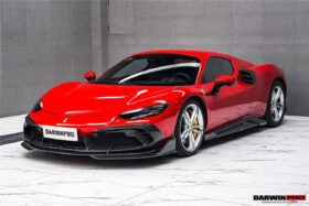 DarwinPRO 2022-2026 Ferrari 296 GTB GTS Type F171 iMP Carbon Fiber Front Bumper Lip Splitter With Camera holes
