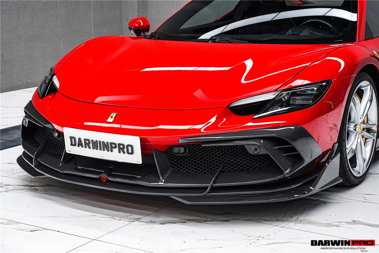 DarwinPRO 2022-2026 Ferrari 296 GTB & GTS Type F171 iMP Style Carbon Fiber Full Kit (For Surround View Camera System Bumper Only) - detail 1