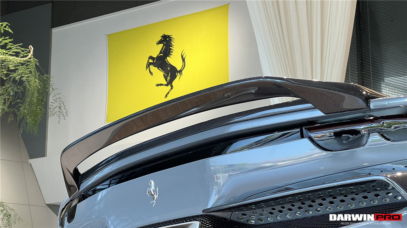 DarwinPRO 2022-2026 Ferrari 296 GTB Type F171 iMP Style Carbon Fiber Trunk Spoiler - detail 1