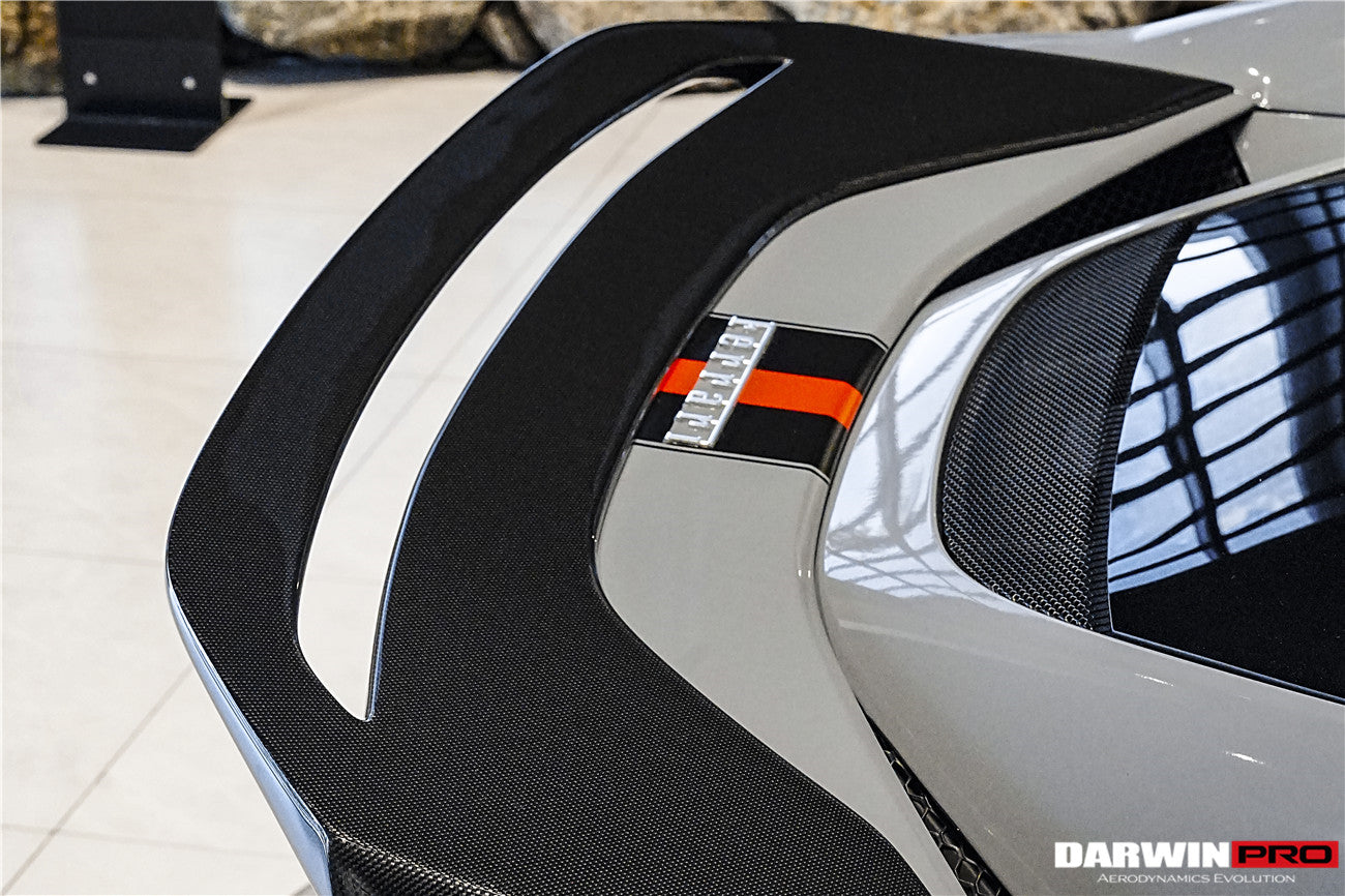 DarwinPRO 2022-2026 Ferrari 296 GTB Type F171 iMP Style Carbon Fiber Trunk Spoiler - detail 2