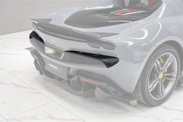 DarwinPRO 2022-2026 Ferrari 296 GTB & GTS Type F171 iMP Style Carbon Fiber Rear Bumper Trim