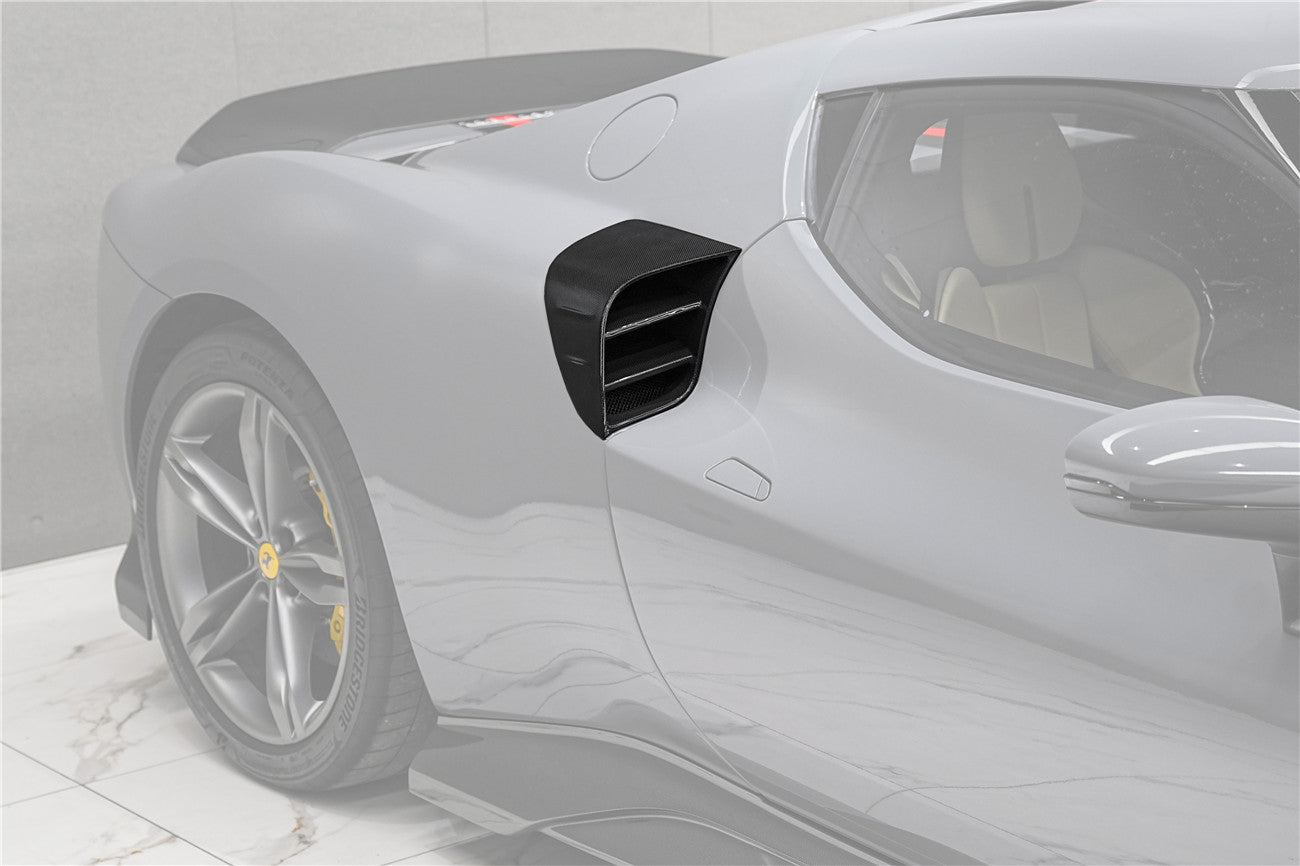 DarwinPRO 2022-2026 Ferrari 296 GTB & GTS Type F171 iMP Style Carbon Fiber Quarter Panel side Scoops