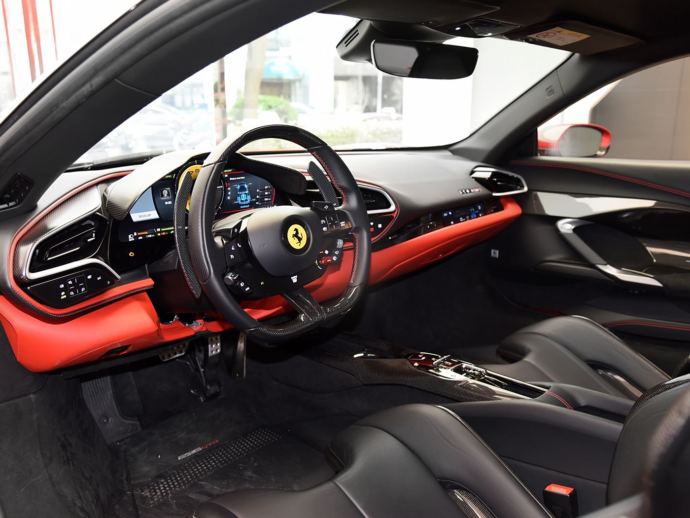 2022-2026 Ferrari 296 GTB GTS (Type F171) OE Style Dry Carbon Fiber Center Control Surround Panel Front End - view 3