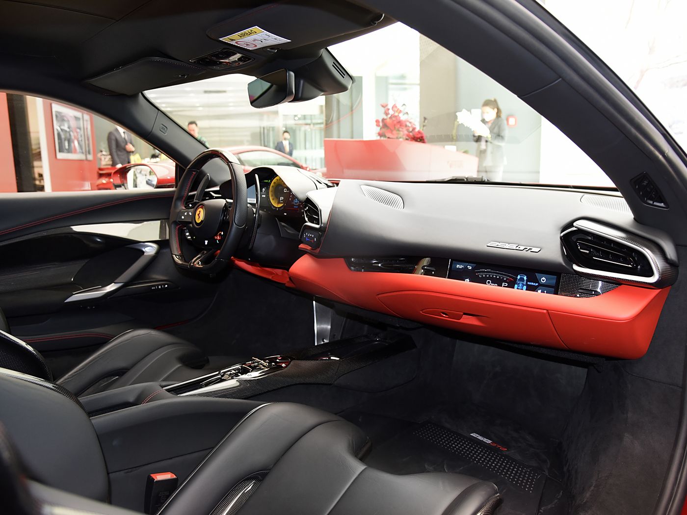 2022-2026 Ferrari 296 GTB GTS (Type F171) OE Style Dry Carbon Fiber Center Control Surround Panel Front End