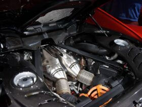 2022-2026 Ferrari 296 GTB (Type F171) OE Style Dry Carbon Fiber Engine Bay Panel Replacement Kits 4pcs