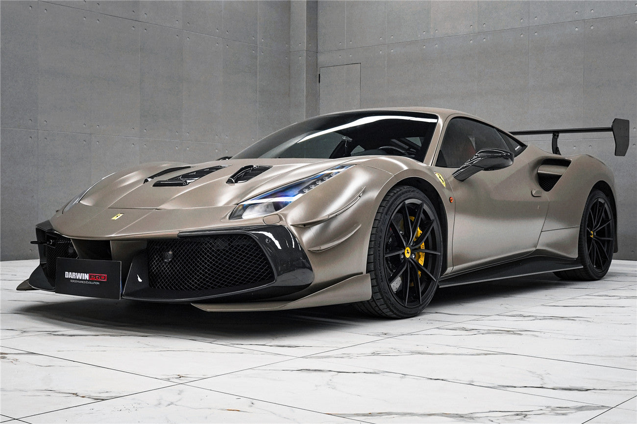 DarwinPRO 2015-2020 Ferrari 488 GTB | Spider Partial Carbon Fiber Side Skirts - DarwinPRO Challenge Evo Modena Design