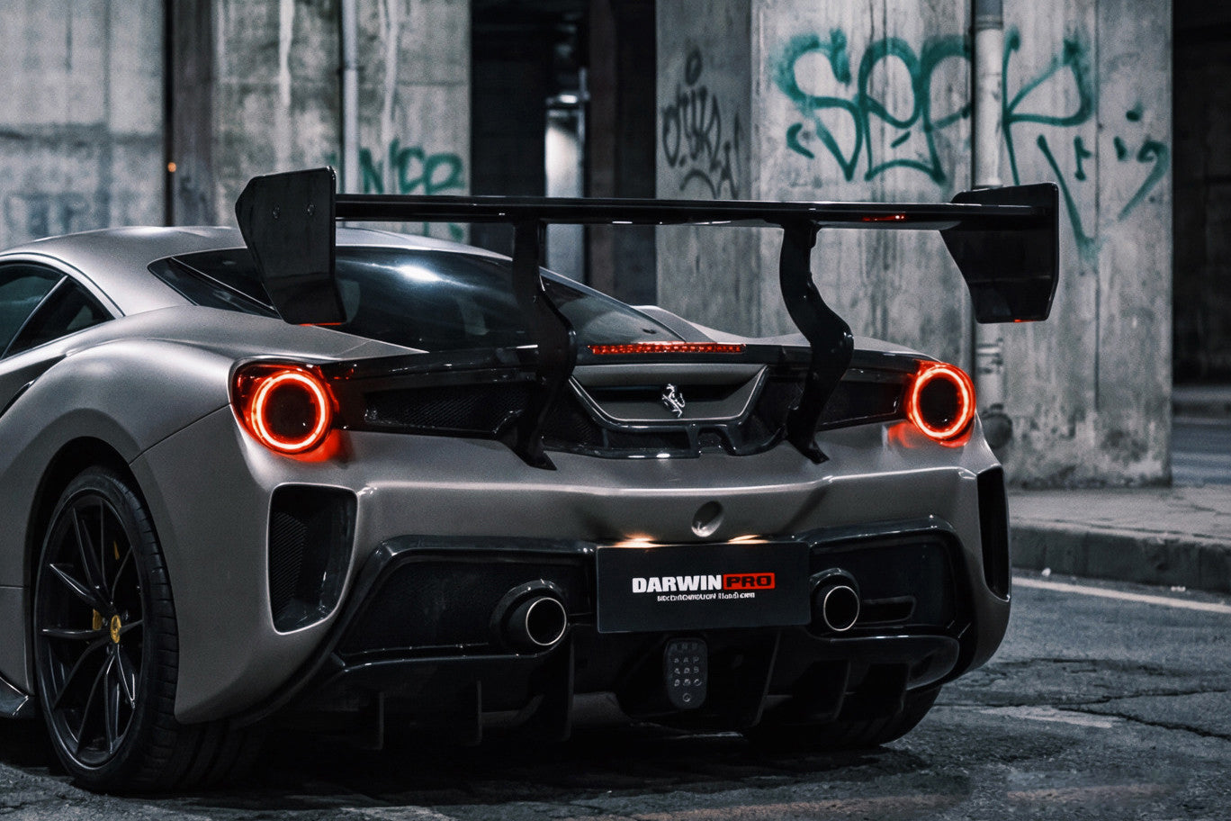 DarwinPRO 2015-2020 Ferrari 488 GTB | Spider Carbon Fiber Wing - DarwinPRO Challenge Evo Modena Design