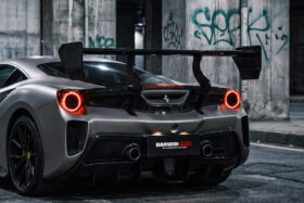 DarwinPRO 2015-2020 Ferrari 488 GTB Challenge Evo Modena Style Rear Bumper With Deck Lid Wing & Diffuser - image 6