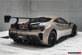 DarwinPRO 2015-2020 Ferrari 488 GTB Challenge Evo Modena Style Rear Bumper With Deck Lid Wing & Diffuser - image 3