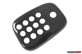 DarwinPro Aerodynamics DarwinPRO 488 GTB & Spider Dry Carbon Fiber Rear Black Light Cover with Camera Hole for Ferrari