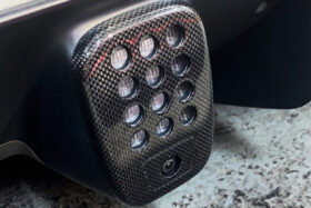 DarwinPro Aerodynamics DarwinPRO 488 GTB & Spider Dry Carbon Fiber Rear Black Light Cover with Camera Hole for Ferrari