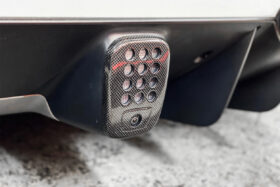 DarwinPro Aerodynamics DarwinPRO 488 GTB & Spider Dry Carbon Fiber Rear Black Light Cover with Camera Hole for Ferrari