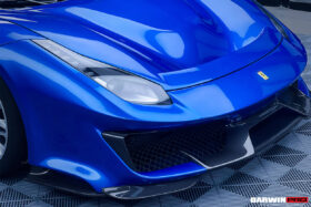 DarwinPRO 2015-2020 Ferrari 488 GTB | Spider Partial Carbon Fiber Front Bumper Set with Hood - DarwinPRO Pista Design - image 2