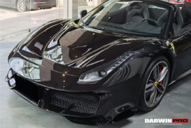 DarwinPRO 2015-2020 Ferrari 488 GTB | Spider Partial Carbon Fiber Front Bumper Set with Hood - DarwinPRO Pista Design - image 9