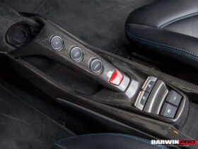 DarwinPro Aerodynamics DarwinPRO 488 Dry Carbon Fiber Bridge Support & Windows Switches Panel Fits GTB, Spider for