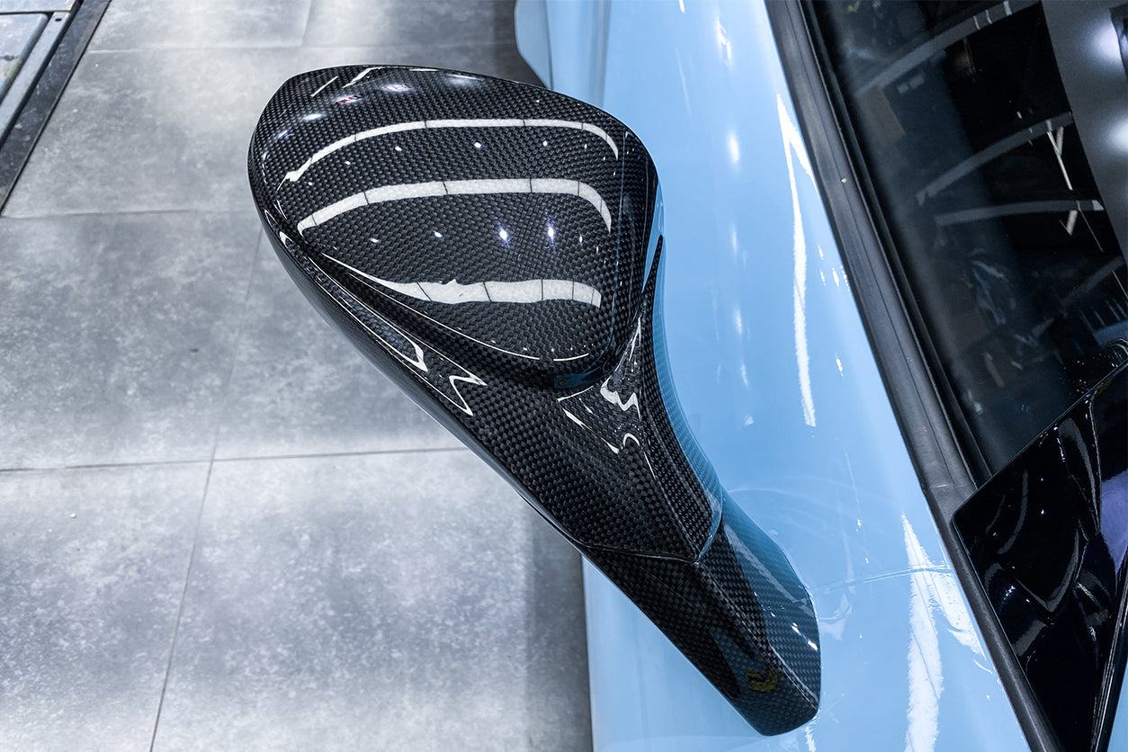 DarwinPro Aerodynamics DarwinPRO Carbon Fiber Mirror House with Base Replacement DarwinPRO (OE) Fits F8, 488, Pista for
