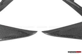 DarwinPRO 2018-2020 Ferrari 488 Pista Carbon Fiber Front Bumper Vent Canards - image 7