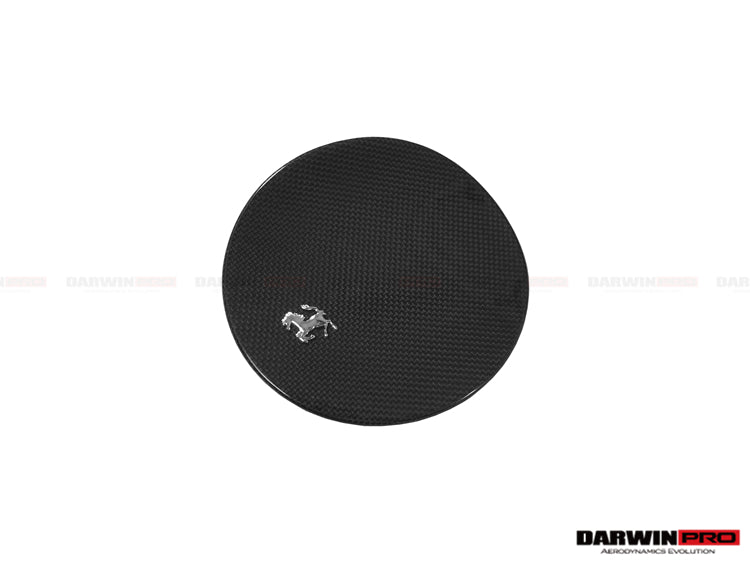 DarwinPRO 2017-2026 Ferrari 812 Superfast / GTS Dry Carbon Fiber Fuel Door Replacement (with Logo) - view 2
