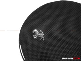 DarwinPRO 2017-2026 Ferrari 812 Superfast / GTS Dry Carbon Fiber Fuel Door Replacement (with Logo)