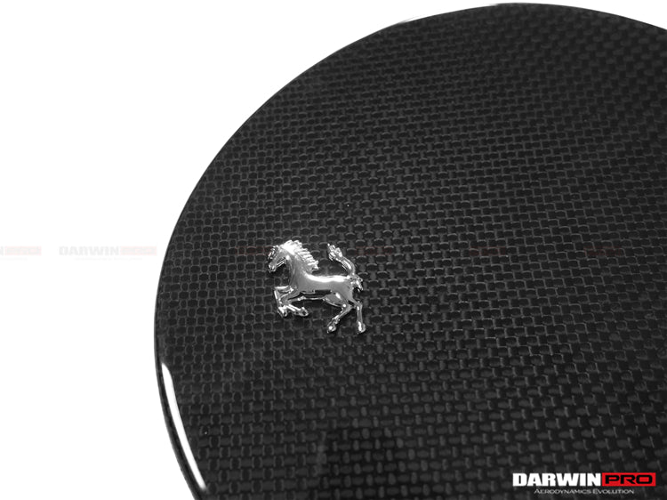 DarwinPRO 2017-2026 Ferrari 812 Superfast / GTS Dry Carbon Fiber Fuel Door Replacement (with Logo) - view 3