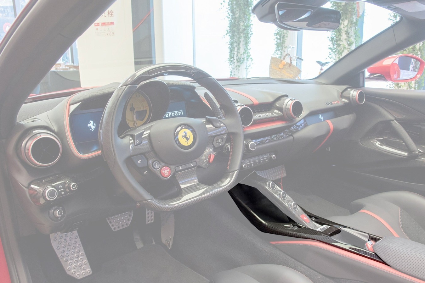 DarwinPRO 2017-2026 Ferrari 812 Superfast / GTS OE Style Dry Carbon Fiber Bridge Support & Windows Switches Panel